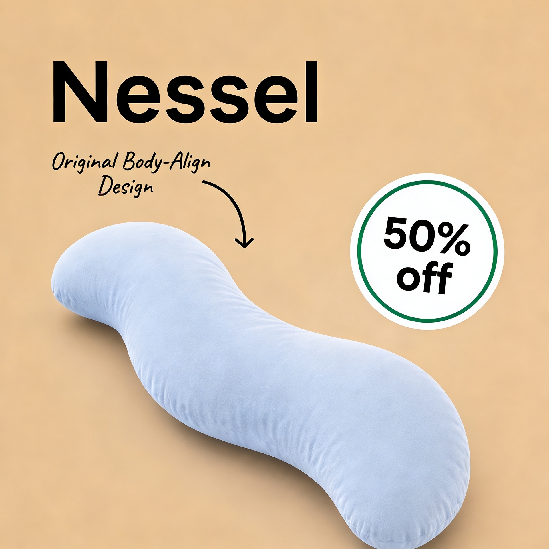 Nessel Hug – Full-Body Comfort Pillow